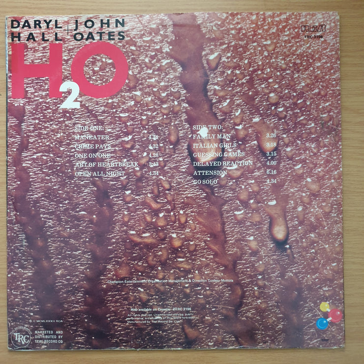 Daryl Hall + John Oates – H₂O (TRC) - Vinyl LP Record  (VG+)