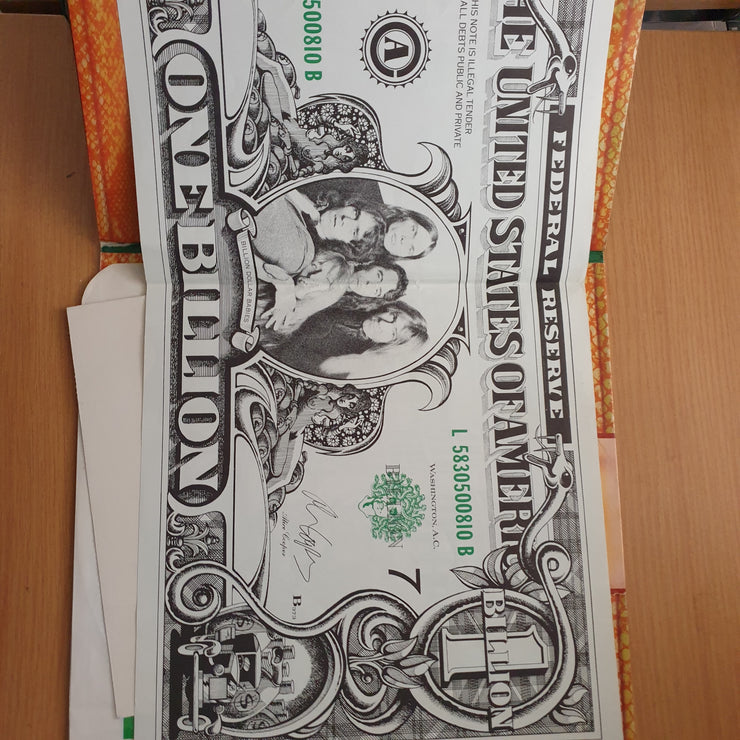 Alice Cooper ‎– Billion Dollar Babies - With Dollar Bill, Original Lyrics Sheet and Band Poster - Vinyl LP Record - Very-Good+ Quality (VG+) (verygoodplus)