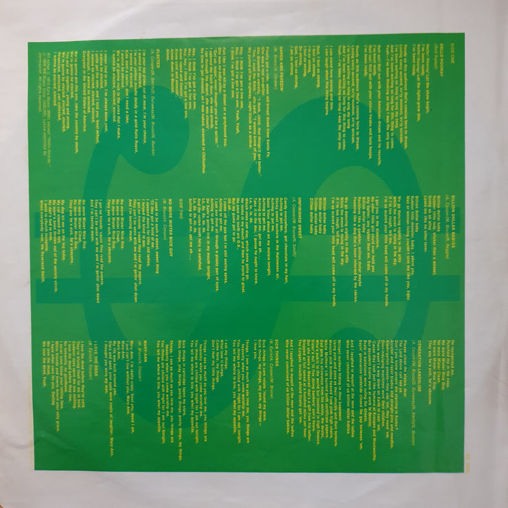 Alice Cooper ‎– Billion Dollar Babies - With Dollar Bill, Original Lyrics Sheet and Band Poster - Vinyl LP Record - Very-Good+ Quality (VG+) (verygoodplus)