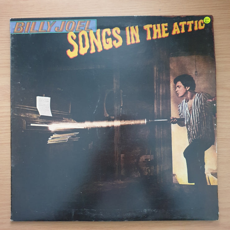 Billy Joel - Songs In The Attic - with Original Lyrics Sheet - Vinyl LP Record - Very-Good+ Quality (VG+)