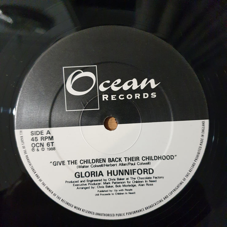 Give The Children Back Their Childhood - Gloria Hunniford (12" 45 RPM)- Vinyl LP Record - Very-Good+ Quality (VG+) (verygoodplus)