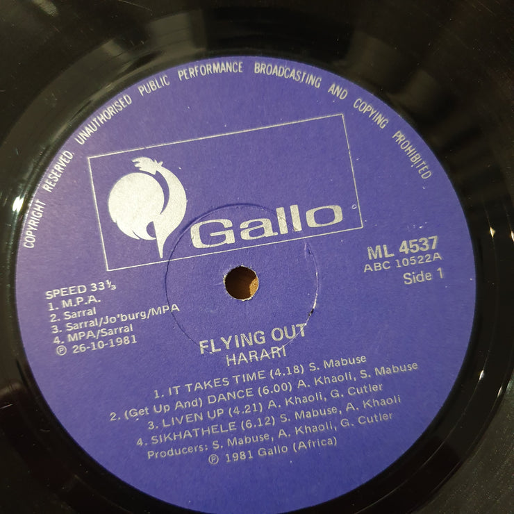 Harari – Flying Out - Vinyl LP Record - Very-Good- Quality (VG-) (minus)