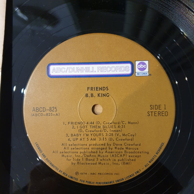 B.B. King – Friends -  Vinyl LP Record - Very-Good+ Quality (VG+) (verygoodplus)