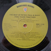 The Best Of Peter Paul and Mary - Ten Years Together - Vinyl LP Record - Very-Good+ Quality (VG+) (verygoodplus)