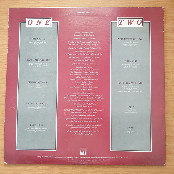 Buddy Greco & Visions – Hot Nights– Vinyl LP Record - Very-Good+ Quality (VG+) (verygoodplus)