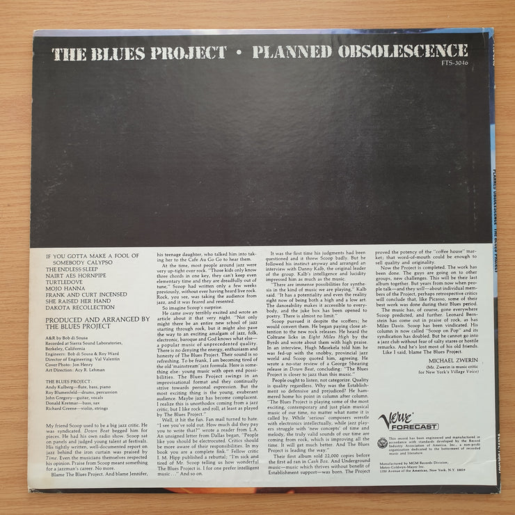 The Blues Project – Planned Obsolescence – Vinyl LP Record - Very-Good+ Quality (VG+) (verygoodplus)