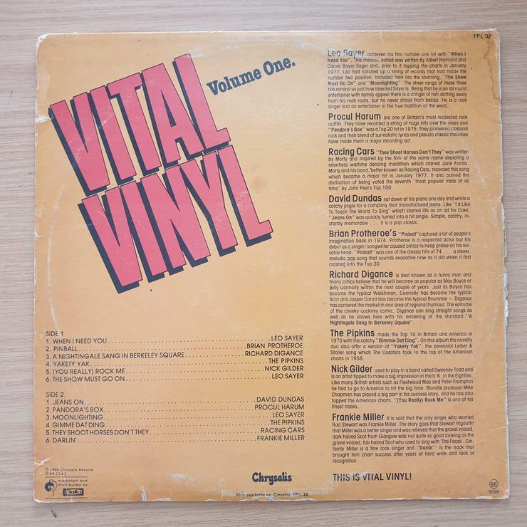 Vital Vinyl - Volume One - Original Artists -  Vinyl LP Record - Very-Good Quality (VG)  (verry)