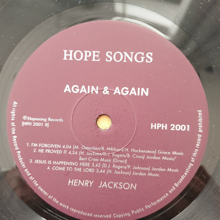 Henry Jackson – Again & Again - Vinyl LP Record - Very-Good+ Quality (VG+) (verygoodplus)