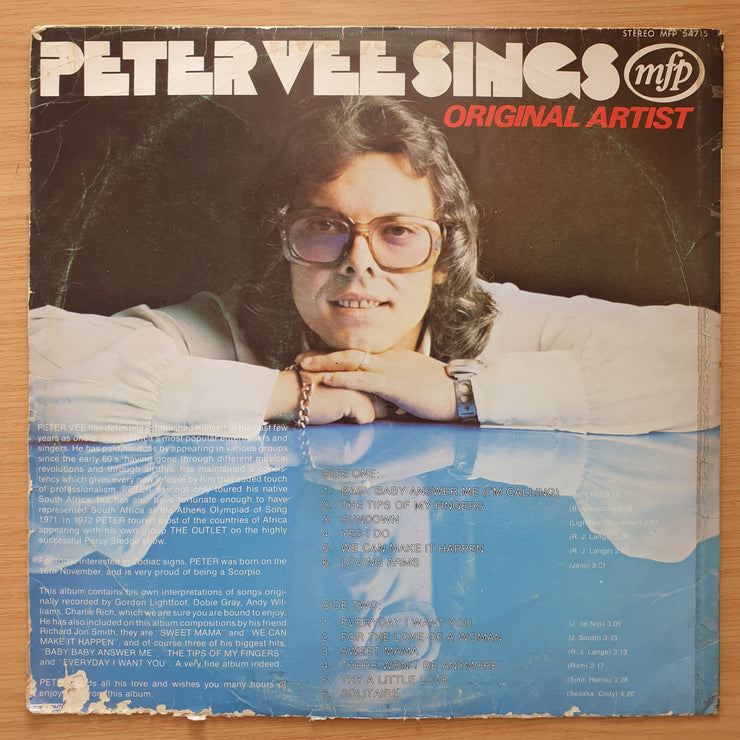 Peter Vee Sings - Vinyl LP Record - Good+ Quality (G+) (gplus)