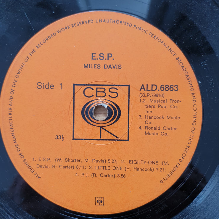 Miles Davis – E.S.P. - Vinyl LP Record - Good+ Quality (G+) (gplus)
