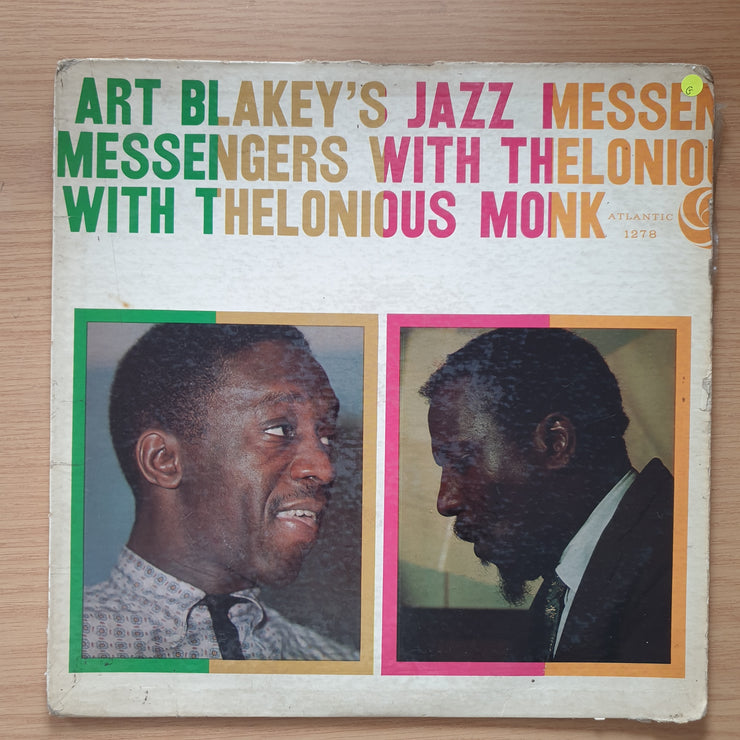 Art Blakey's Jazz Messengers With Thelonious Monk – Art Blakey's Jazz Messengers With Thelonious Monk  - Vinyl LP Record  - Good Quality (G) (goood)