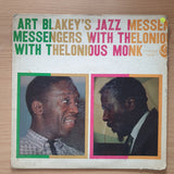 Art Blakey's Jazz Messengers With Thelonious Monk – Art Blakey's Jazz Messengers With Thelonious Monk  - Vinyl LP Record  - Good Quality (G) (goood)