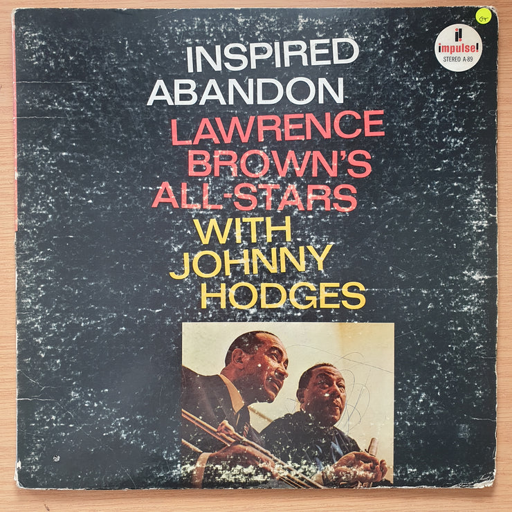 Lawrence Brown's All-Stars With Johnny Hodges – Inspired Abandon (AS89) - Vinyl LP Record - Good+ Quality (G+) (gplus)