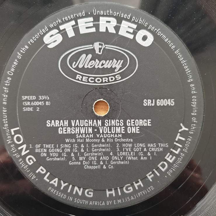 Sarah Vaughan – Sarah Vaughan Sings George Gershwin - Vinyl LP Record - Good+ Quality (G+) (gplus)