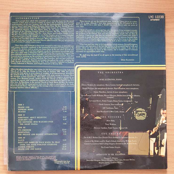 Duke Ellington – Second Sacred Concert – Vinyl LP Record - Very-Good+ Quality (VG+) (verygoodplus)
