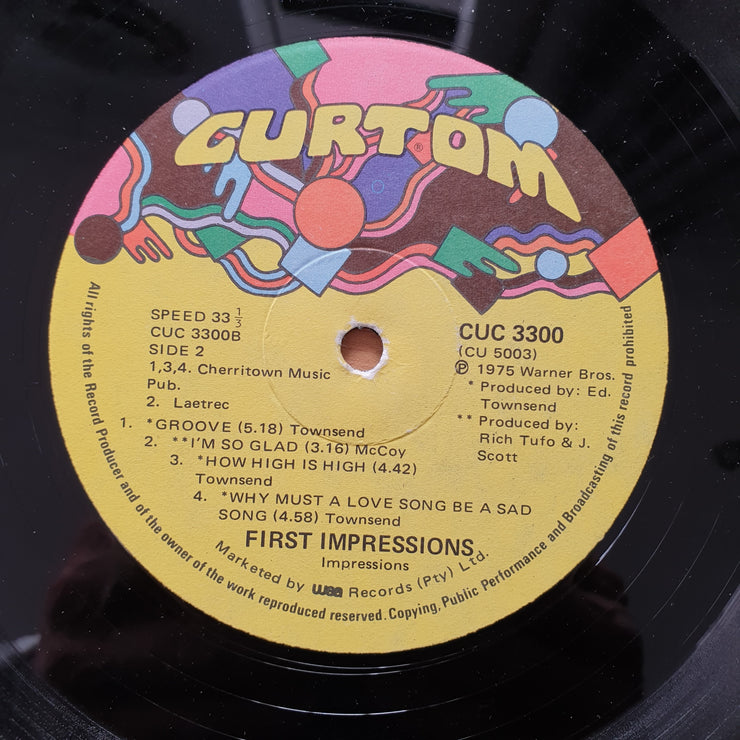 Impressions – First Impressions -  Vinyl LP Record - Very-Good Quality (VG)  (verry)