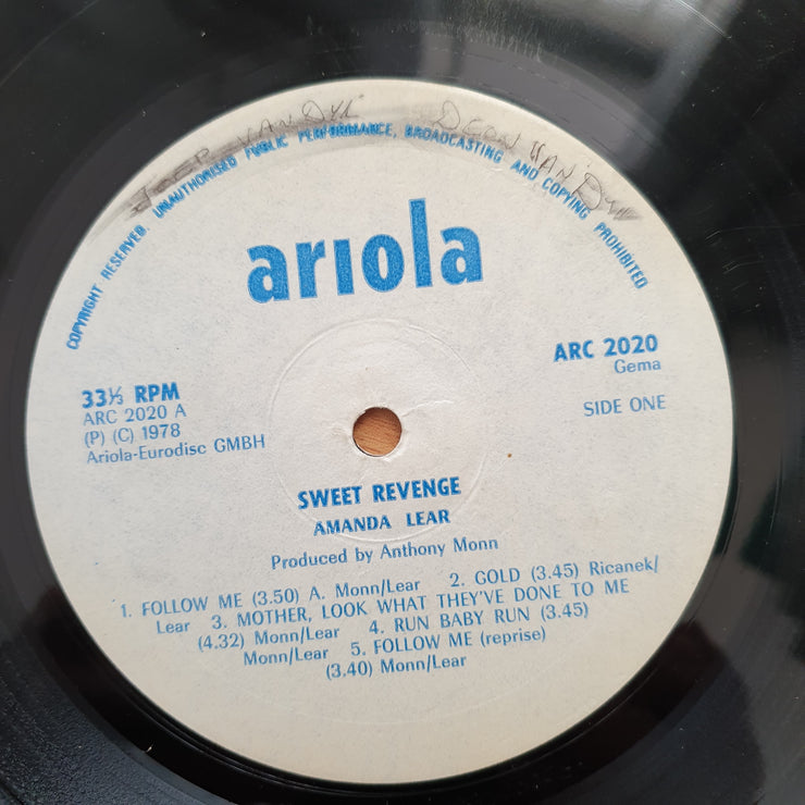 Amanda Lear – Sweet Revenge (Rhodesia/Zimbabwe) -  Vinyl LP Record - Very-Good Quality (VG)  (verry)