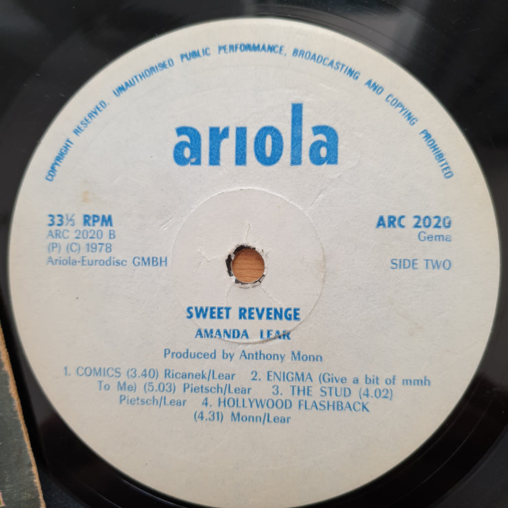 Amanda Lear – Sweet Revenge (Rhodesia/Zimbabwe) -  Vinyl LP Record - Very-Good Quality (VG)  (verry)