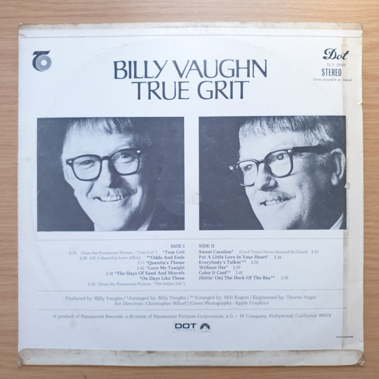 Billy Vaughn - True Grit  - Vinyl LP Record - Very-Good+ Quality (VG+) (verygoodplus)