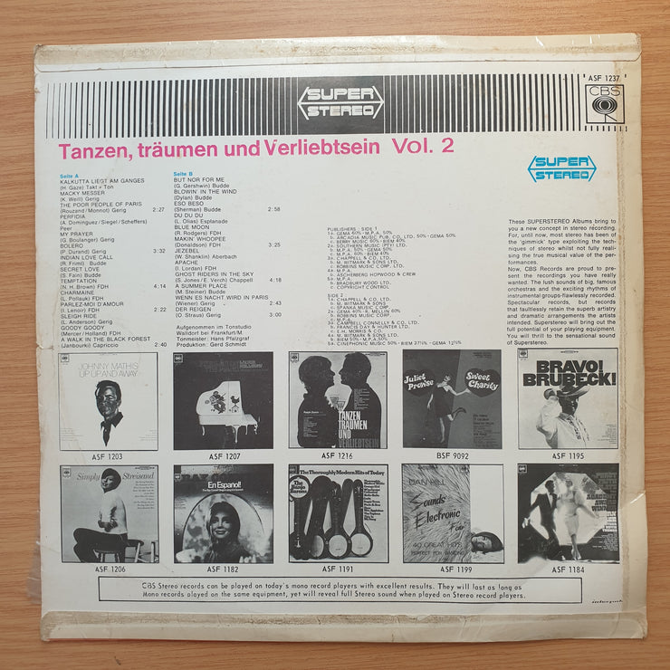 Tanzen, Traumen und Verliebtsein - Vol 2 ‎– Vinyl LP Record - Very-Good Quality (VG)  (verry)