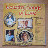 Country Songs Of Love - 40 Original Hits - Double Vinyl LP Record - Very-Good Quality (VG)  (verry)
