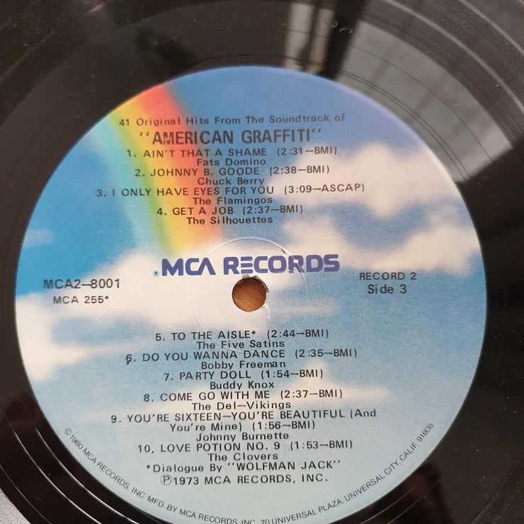 American Graffiti - The Sound Track -  41 Original Hits (8001) - Vinyl LP Record - Very-Good+ Quality (VG+) (verygoodplus)