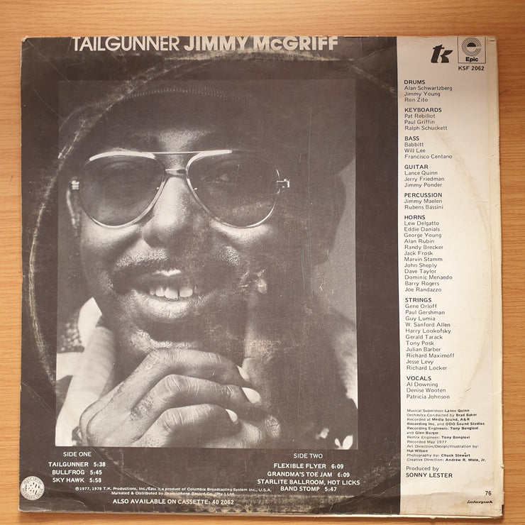 Jimmy McGriff ‎– Tailgunner – Vinyl LP Record - Very-Good+ Quality (VG+)