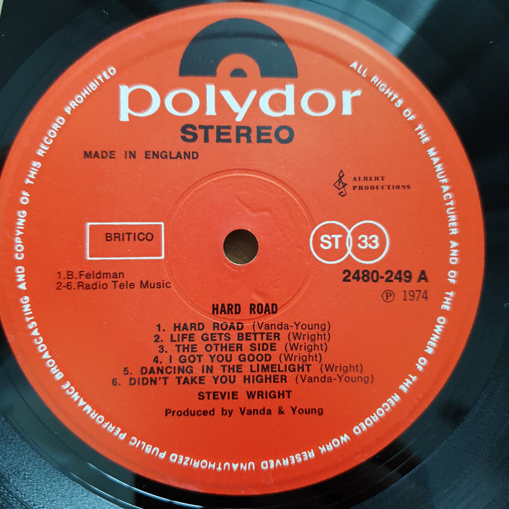 Stevie Wright – Hard Road - Vinyl LP Record (VG+)