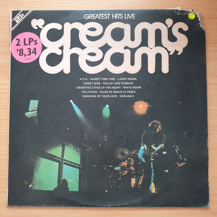 Cream – Cream's Cream Greatest Hits Live (Rhodesia/Zimbabwe) - Double Vinyl LP Record - Very-Good+ Quality (VG+) (verygoodplus)