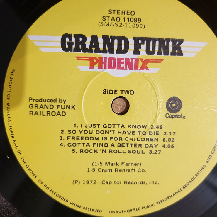 Grand Funk – Phoenix - Vinyl LP Record - Very-Good+ Quality (VG+) (verygoodplus)