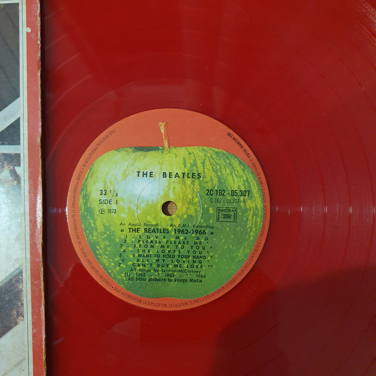 Beatles – 1962-1966 - Rare Limited Edition, Reissue, Red, Translucent (France Pressing) - Vinyl LP Record - Very-Good+ Quality (VG+) (verygoodplus)