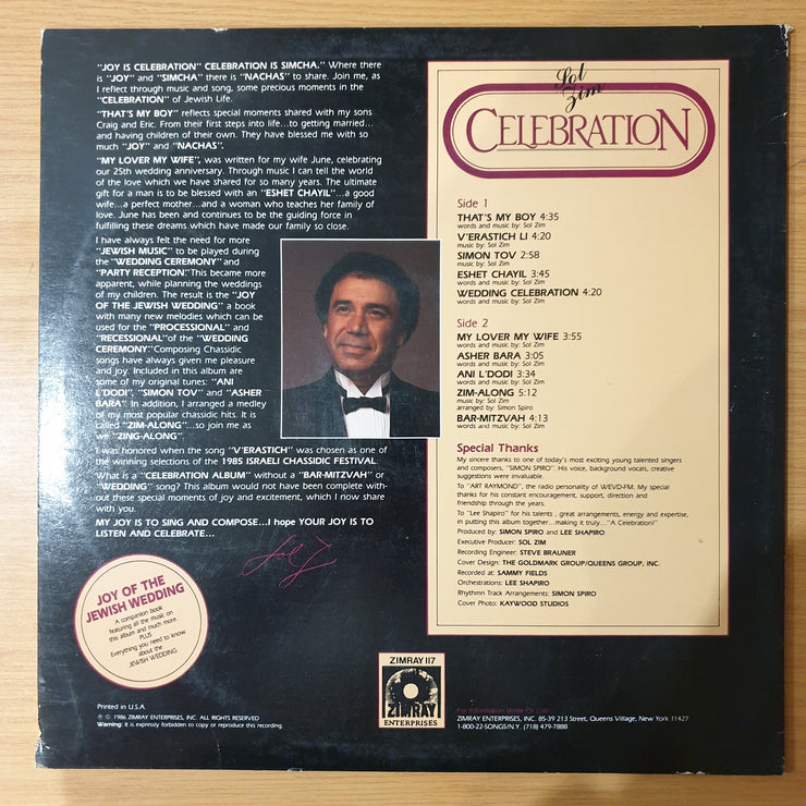 Sol Zim – Celebration - Vinyl LP Record - Very-Good+ Quality (VG+) (verygoodplus)