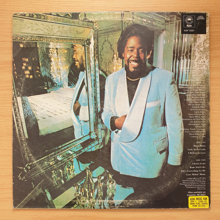 Barry White – Barry White's Sheet Music - Vinyl LP Record - Very-Good+ Quality (VG+) (verygoodplus) (D)
