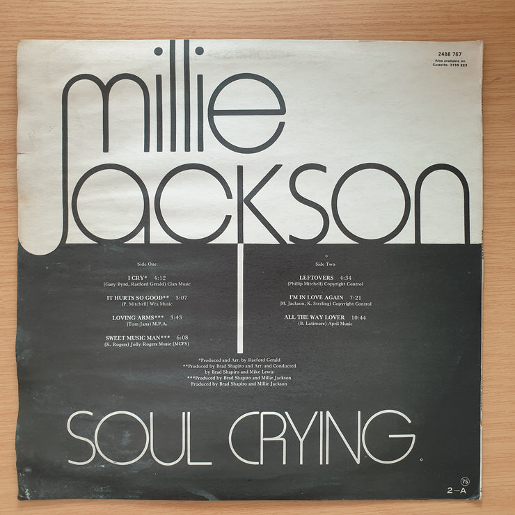 Millie Jackson – Soul Crying - Vinyl LP Record - Very-Good+ Quality (VG+) (verygoodplus)