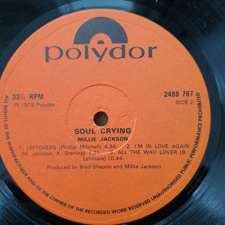 Millie Jackson – Soul Crying - Vinyl LP Record - Very-Good+ Quality (VG+) (verygoodplus)