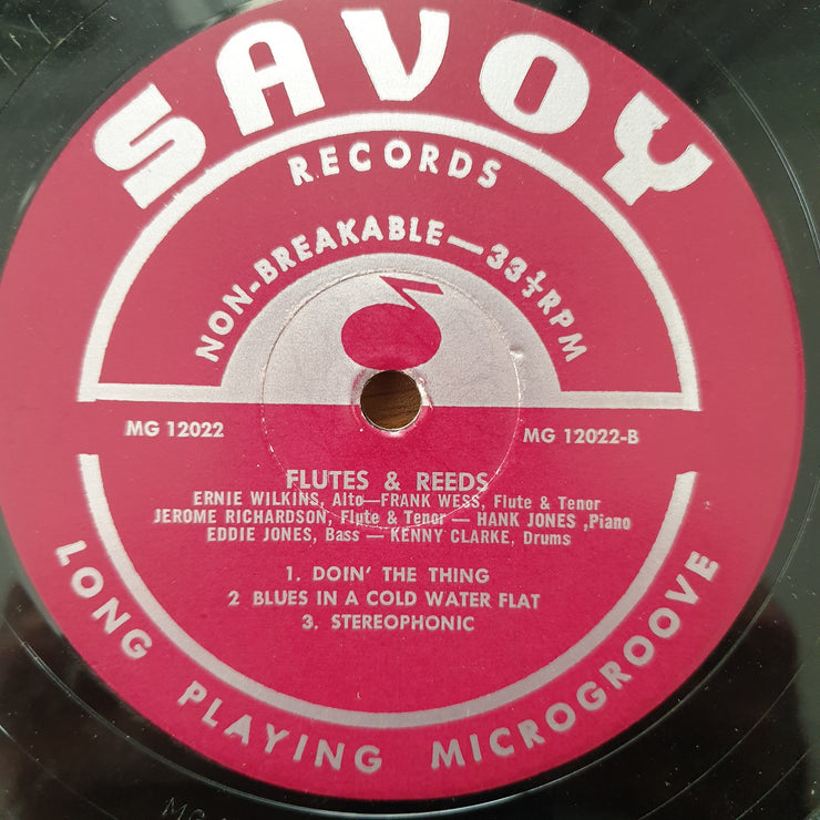 Flutes And Reeds - Ernie Wilkins / Frank Wess / Jerome Richardson / Hank Jones / Eddie Jones / Kenny Clarke – Vinyl LP Record - Very-Good Quality (VG)  (verry)