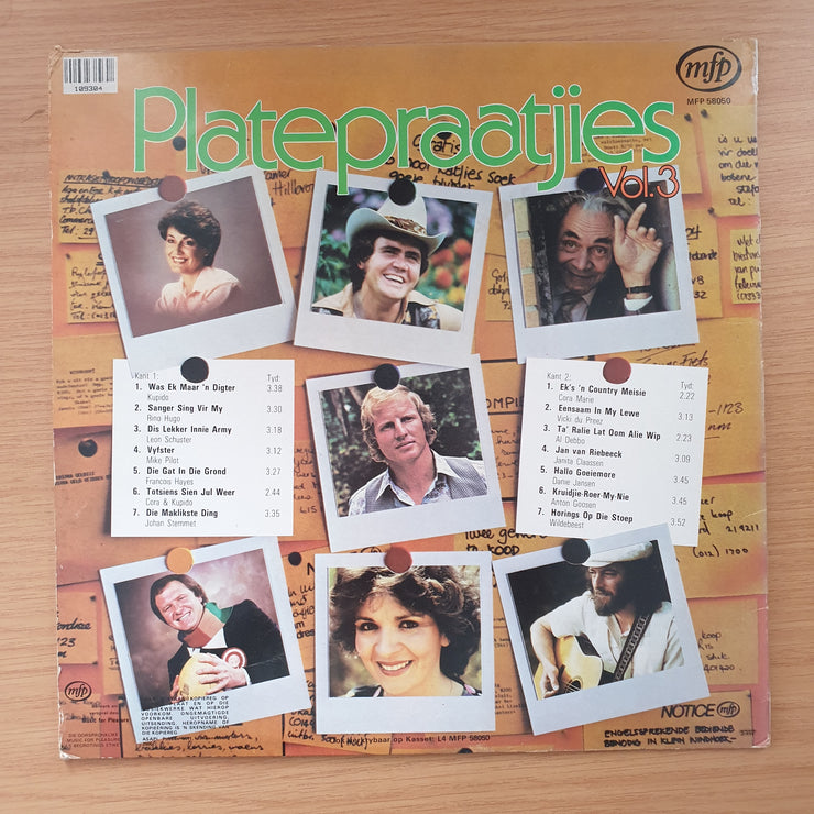 Platepraatjies -  Vinyl LP Record - Very-Good+ Quality (VG+)
