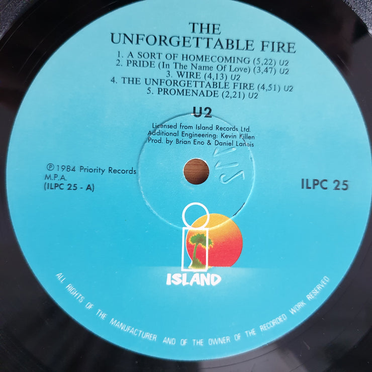 U2 – The Unforgettable Fire - Vinyl LP Record - Very-Good+ Quality (VG+) (verygoodplus)