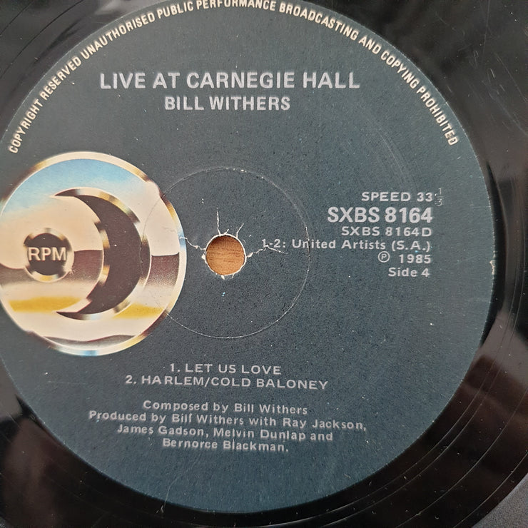 Bill Withers – Bill Withers Live At Carnegie Hall - Double Vinyl LP Record - Good+ Quality (G+) (gplus)