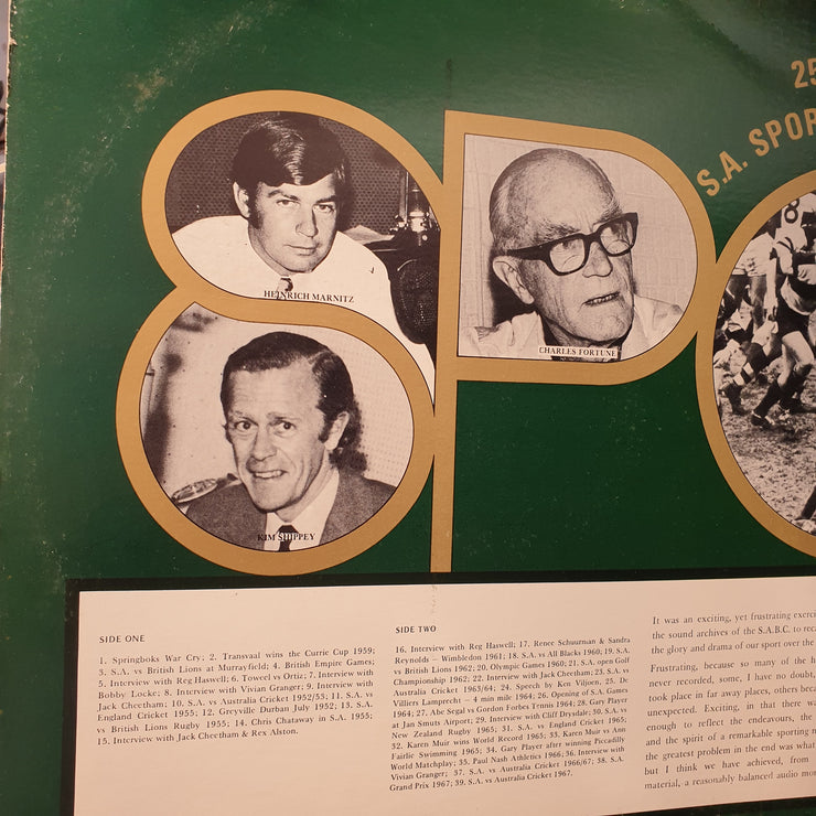 25 Years of S.A Sporting Highlights - 1950-1975  - Vinyl LP Record - Very-Good+ Quality (VG+)