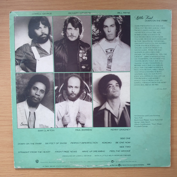 Little Feat ‎– Down On The Farm - Vinyl LP Record - Very-Good+ Quality (VG+)