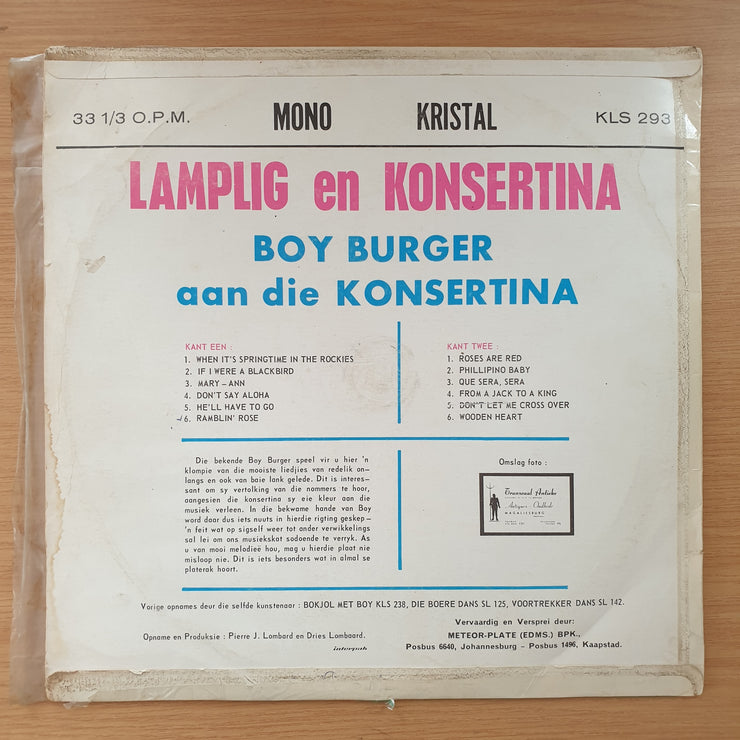 Boy Burger aan die Konsertina - Lamplig en Konsertina - Vinyl LP Record - Very-Good+ Quality (VG+) (verygoodplus)