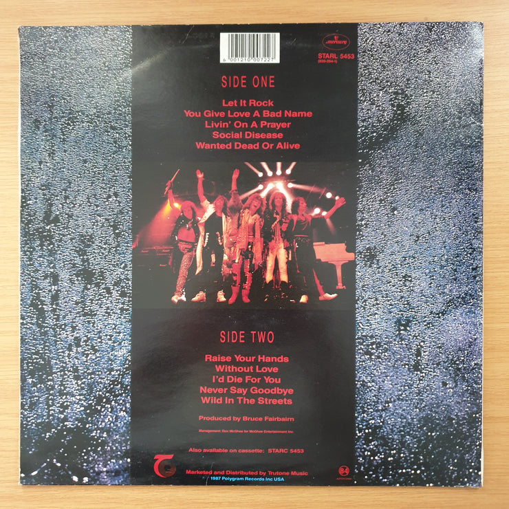Bon Jovi – Slippery When Wet (with Lyrics)  – Vinyl LP Record - Very-Good+ Quality (VG+) (verygoodplus)
