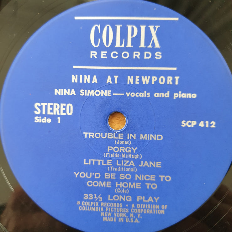 Nina Simone – Nina At Newport - Vinyl LP Record - Very-Good- Quality (VG-) (minus)