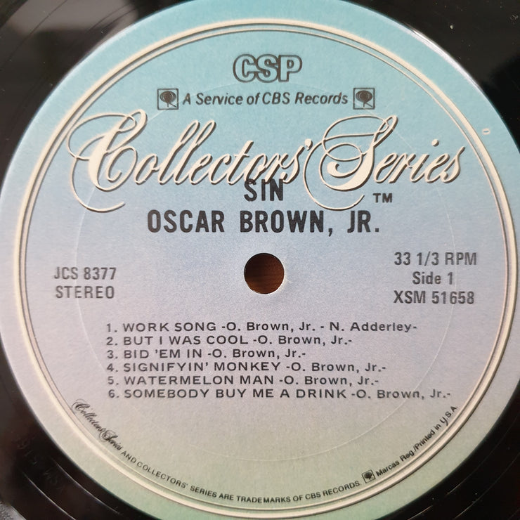 Oscar Brown Jr. – Sin & Soul - Vinyl LP Record - Very-Good+ Quality (VG+) (verygoodplus)
