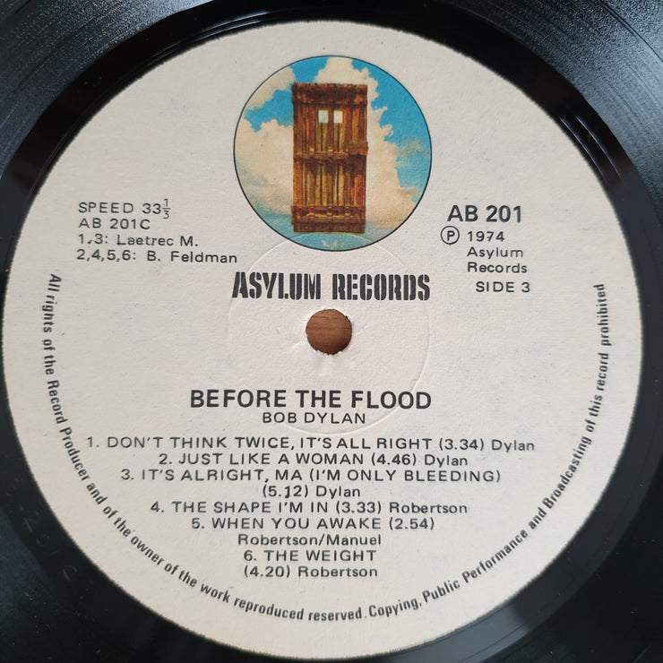 Bob Dylan / The Band – Before The Flood - Double Vinyl LP Record - Very-Good- Quality (VG-)