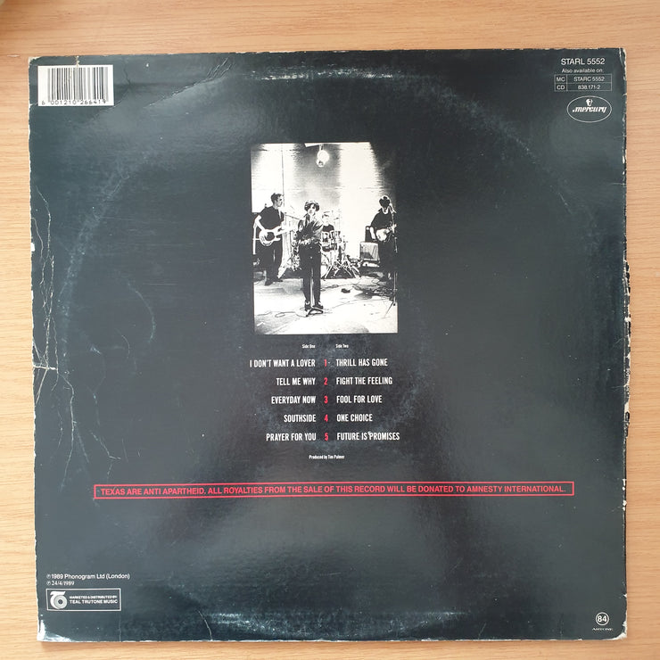Texas ‎– Southside (with Anti Apartheid Printed on Back Cover)  - Vinyl LP Record - Very-Good Quality (VG)