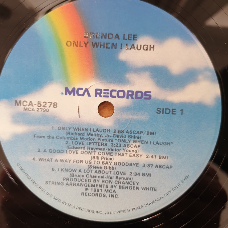 Brenda Lee – Only When I Laugh - Vinyl LP Record - Very-Good+ Quality (VG+) (verygoodplus)