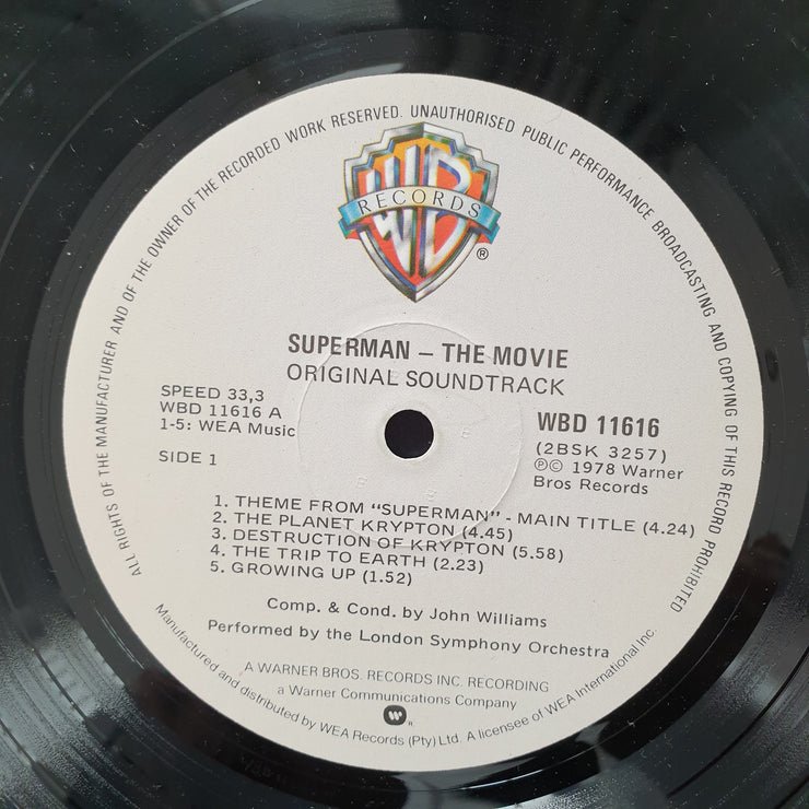 Superman The Movie (Original Sound Track) - John Williams – Double Vinyl LP Record - Very-Good+ Quality (VG+) (verygoodplus)