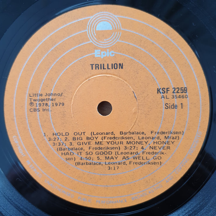 Trillion – Trillion - Vinyl LP Record - Very-Good+ Quality (VG+) (verygoodplus)